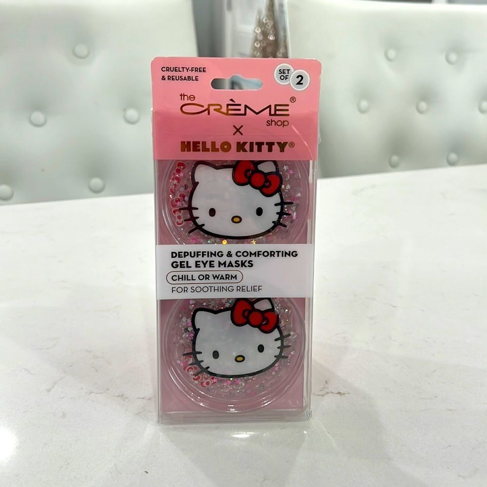 the CREME SHOP X HELLO KITTY gel eye masks set of 2
